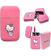 NIVEK Kitty Lighter Pink Flame KT Cat Dress Pink Top Torch Pocket Size Glitter Y2K Refillable Kaw...