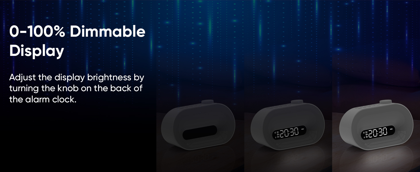 sunlight alarm clock with dimmable brightness so that no light to disturb your sleep during night