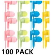 CNSZSLZ 100 Pack Bulk Earbud Headphones Earphones for School Classroom Students Kids Children Gif...