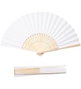 ffscafscn Paper Hand Fans, 8.3 Inch Foldable Handheld Fans for Wedding Favors, Party Decorations,...