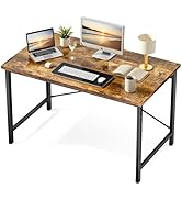 Sweetcrispy Small Computer Desk,44 Inch Office Writing Work Desk with Metal Frame Wooden Tabletop...