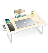 Amaredom Laptop Bed Desk Tray Bed Table, Foldable Portable Lap Desk Notebook Stand Reading Holder...