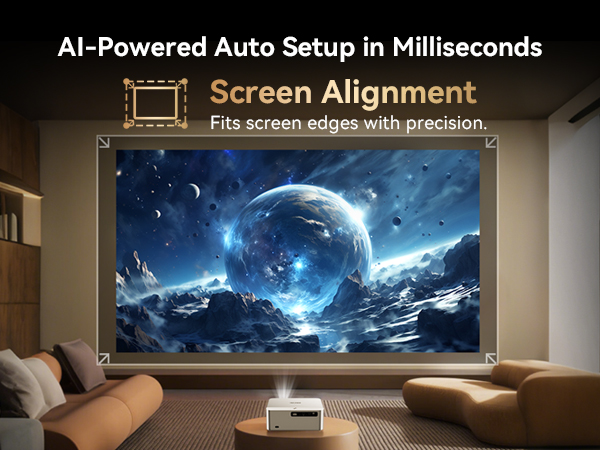 Projector, projector with wifi and bluetooth, 4k projector, movie projector, projector for bedroom