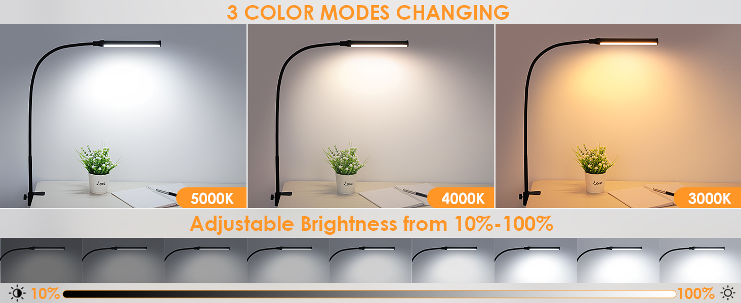 dimmable led desk lamp for home office