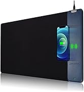Wireless Charging Mouse Pad, 10W Wireless Charging Desk Mat, 31.5" x 11.8" Extended Large Keyboar...