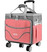FINESUN Rolling Tote Bag for Women Teacher Bag Rolling Cart Briefcase with Wheels Carry on Wheele...