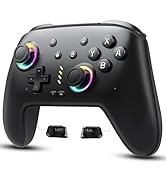 Switch Controller Wireless, 1000mAh LED Switch Turbo Remote Controllers for Switch/Lite/OLED/, wi...