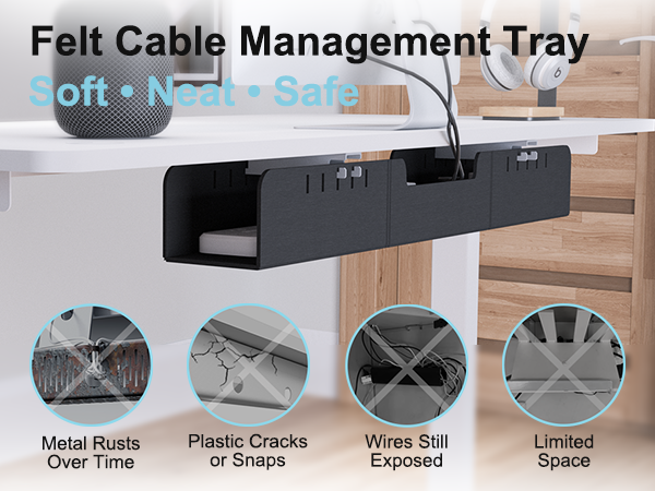 Felt Cable Management Tray