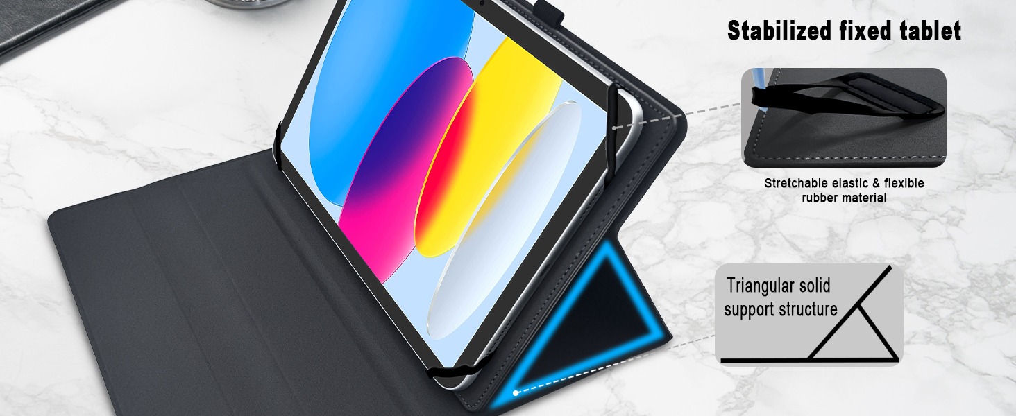 Universal Tablet Backlit Keyboard Case Black - 7