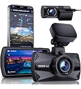 Yeecore Dual Dash Cam 5G WiFi GPS, Real 4K+HDR 1080P Dash Cam Front and Rear, 3.3" Eye-Care Scree...
