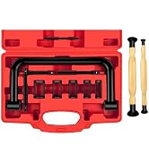 WETT Valve Spring Compressor Set, Engine Valve Spring Clamp Removal Tool with Valve Lappers, C Cl...
