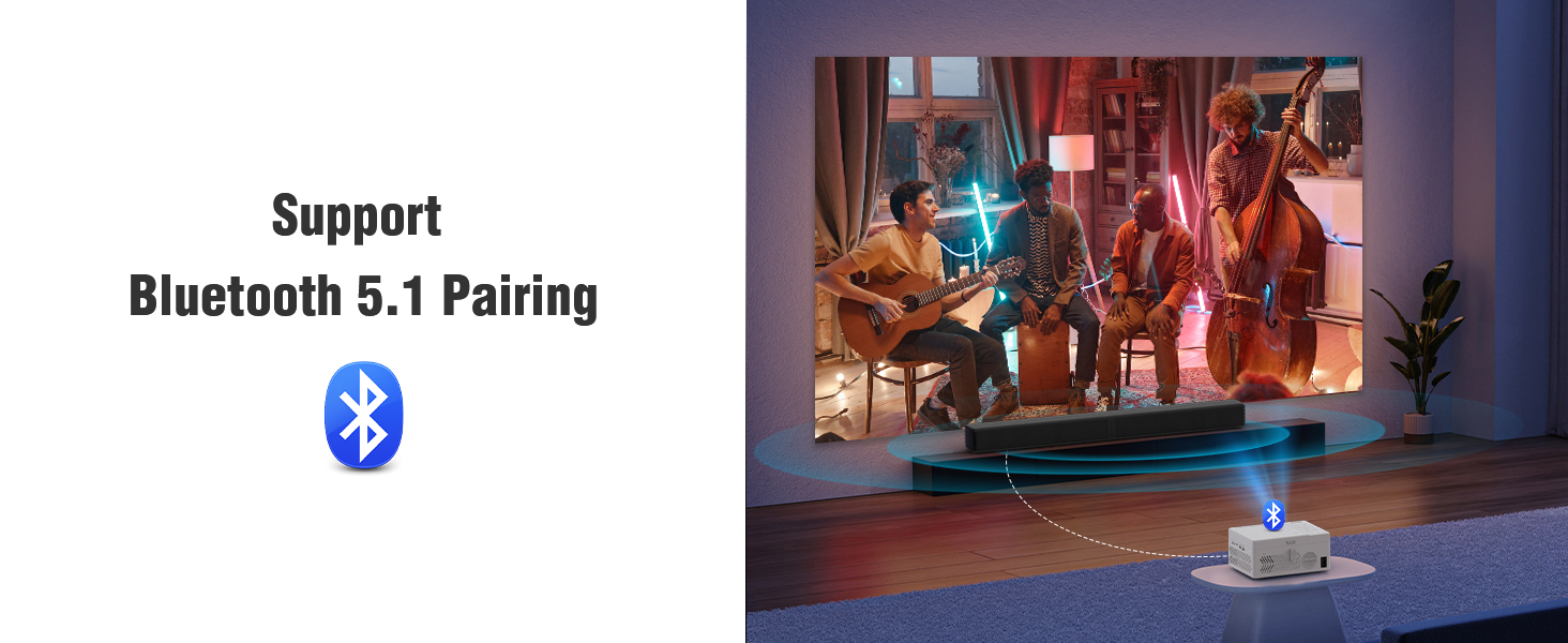 bliuetooth projector