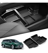 smabee 2PCS Center Console Organizer Lower Tray for Toyota Sienna 2021-2026 Accessories, ABS Lowe...