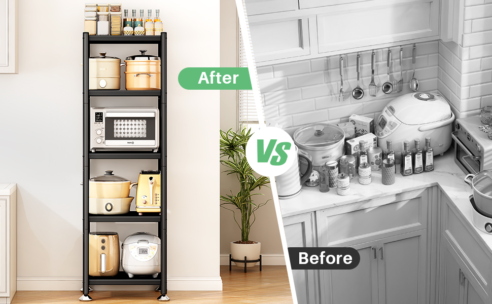 kitchen storage shelves