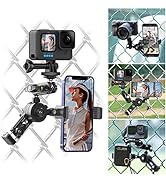 ULANZI CM010 Fence Mount for Mevo, GoPro, iPhone, Phone, AKASO, DJI Osmo Action, Insta360, Mevo S...