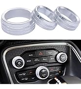 TWTADE Charger accessories Air Conditioner Switch AC Knobs CD Button Aluminum Trim Rings Set for ...