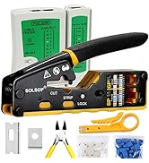Solsop Pass Through RJ45 Crimp Tool Kit Ethernet Crimper CAT5 Cat5e Cat6 Crimping Tool Kit