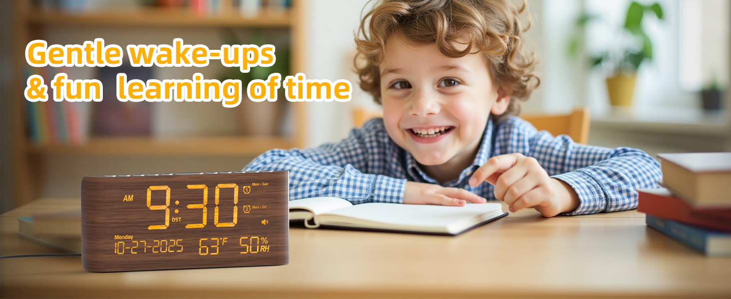 digital clock with date and day of week