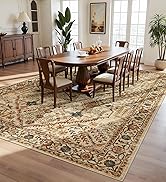 Joydeco 3x5 Area Rugs for Living Room, Non Slip Machine Washable Vintage Rug, Low Pile Chenille P...