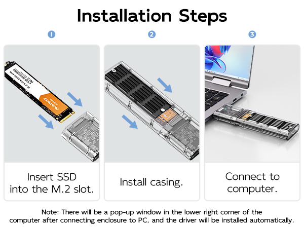 tool free short mini NGFF SATA to USB adapter USB3.2 Gen1 Type-A SATA Based M.2 Solid State Drive