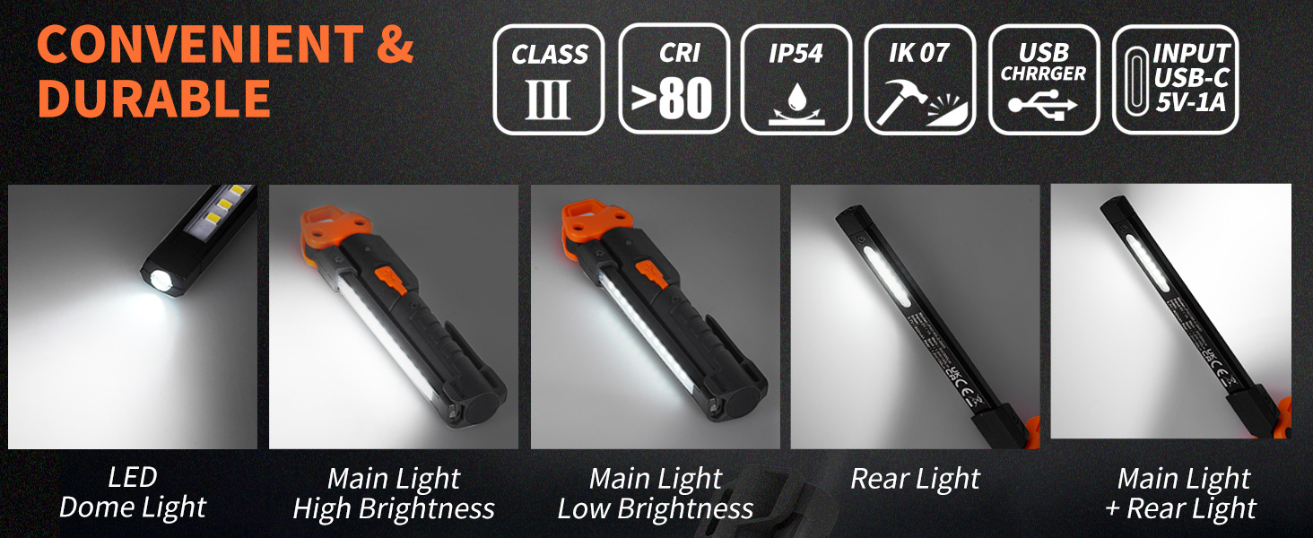 portable folding work light