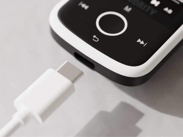 The MP3 Go features a convenient charging port, ensuring fast recharging