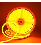 Orange Neon LED Strip Light,DC 12V 600 SMD2835 LED Neon Rope Lights,Upgraded 16.4ft/5m Led Light ...