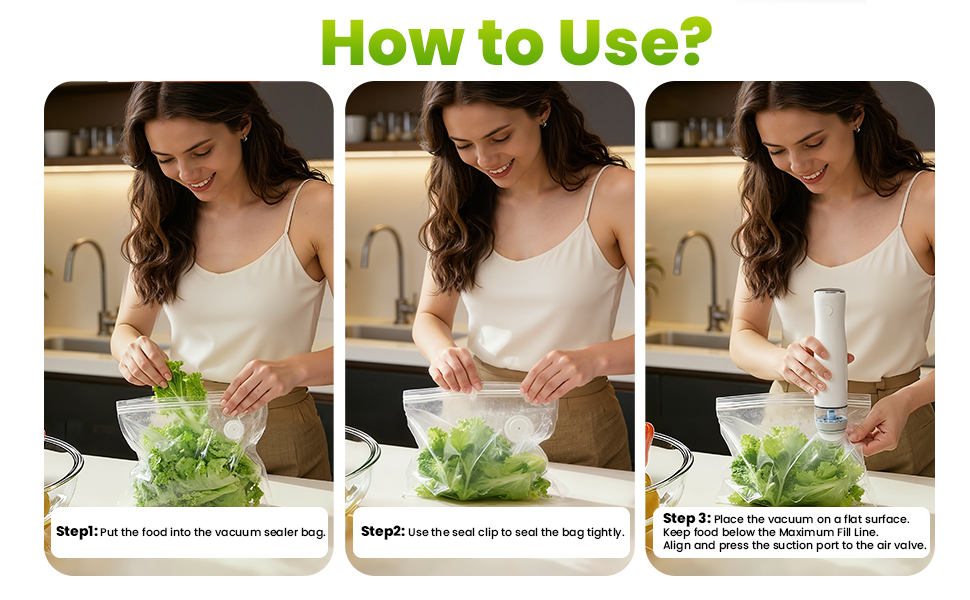 Compact Vacuum Sealer for Food