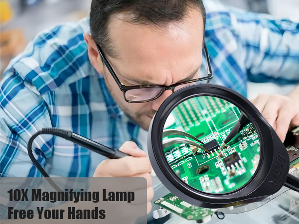 10x lighted magnifying glass