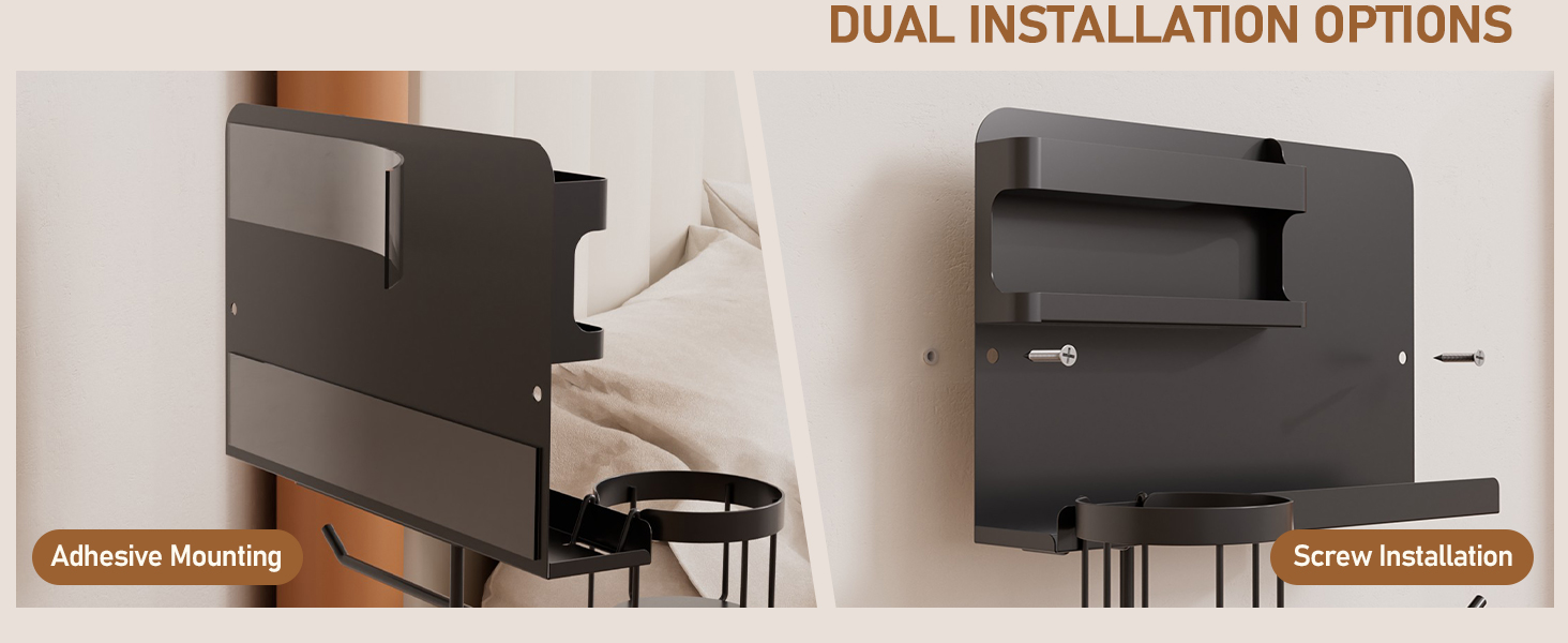 adhesive mounting shelf