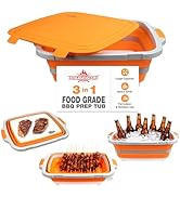 XUDAKAIXIN Collapsible BBQ Prep Tub for Meal Prep, Marinating,Food Storage, picnics, camping, bar...