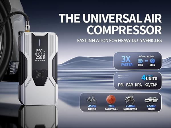 Jump Starter with Air Compressor