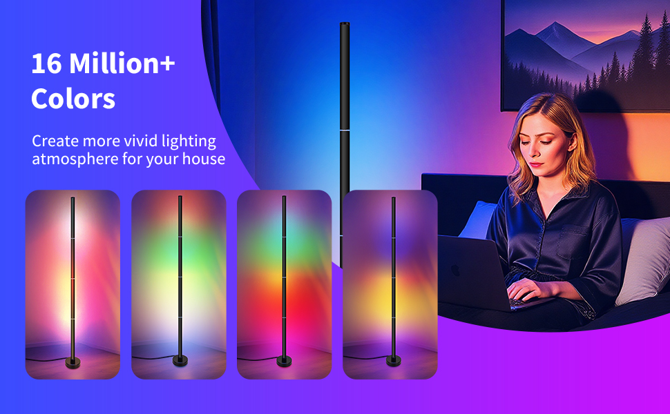 YUXORAHled lights lamp for bedroom,mood lighting,modern led floor lamps for living room,floor lamp