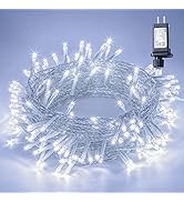 Oopswow LED String Lights by White, 100LED Plug in Fairy String Lights with 8 Modes for Indoor an...