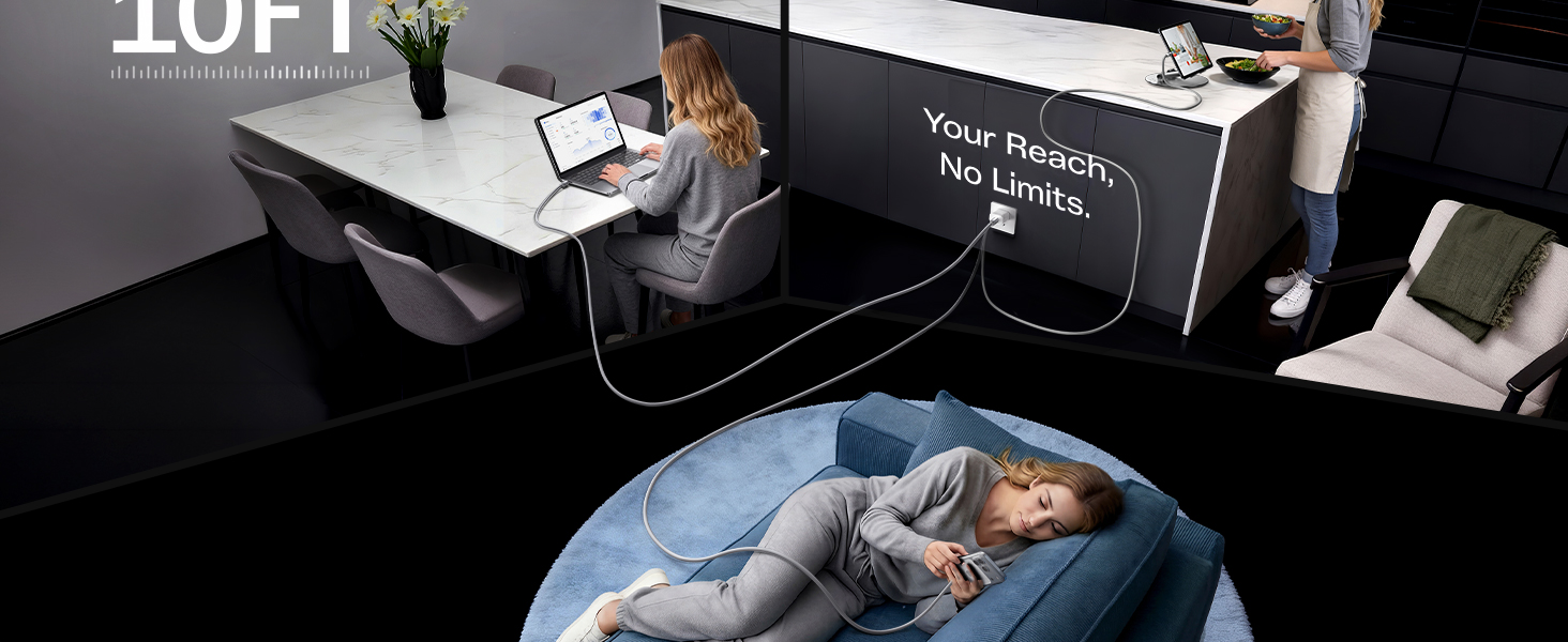 usb c to usb c cable 10 ft usb c cable fast charging long usb c cable long iphone charger cord 10ft