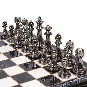 Metal Chess Set for Adults and Kids
