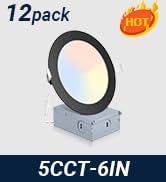 4 Pack Smart Recessed Lighting 4 Inch, Ultra-Thin LED Recessed Lighting 9W 700LM Smart Downlight ...