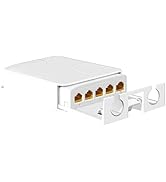 Ztyuav 5 Port Outdoor Gigabit PoE Extender 1 in 4 Out-IEEE 802.3af/at, 90W in 30/60W Out Waterpro...