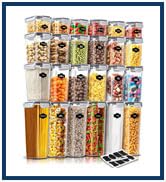 KICHLY Airtight Food Storage Containers With Lids (24 Pack) - Pantry Organizers - Pantry Storage ...