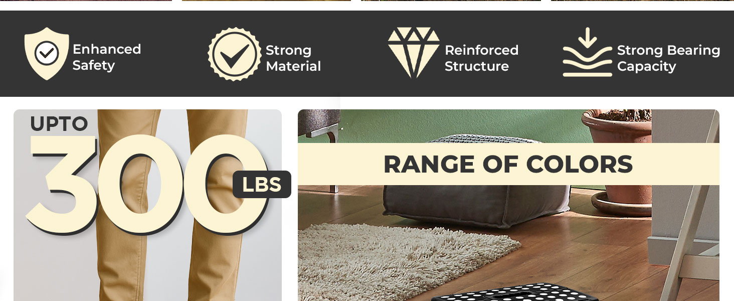 folding footstool foot step stool foldable bathroom stool utopia home folding step stool