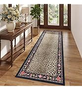 Leopard Washable 2x6 Runner Rugs for Hallway Kitchen Bedroom Beside Laundry Room Bathroom Rug, Pe...
