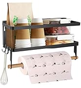 Jolitac Magnetic Fridge Spice Rack- Space Saving Organizer Black Shelf on Refrigerator, Kitchen P...