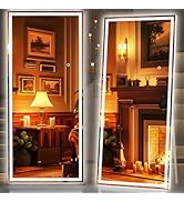 Hasipu Full Length Mirror with Lights, 83" x 36" LED Lighted Floor Standing Mirror, Full Body Dre...