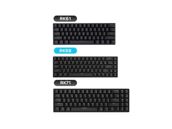 Hot-Swappable 65% Wireless Mechanical Keyboard, 60% 68 Keys Compact Bluetooth Gaming Keyboard