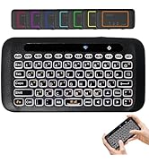 Wireless Keyboard with Touchpad 2.4GHz Backlit Mini Keyboard Wireless Air Mouse Rechargeable Keyb...