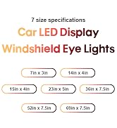 Super RGB Dynamic LED Devil Eye Lights for Car Motorcycle Windshield, 6.8 x 2.8 inches Colorful F...