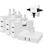 3 Way Flat Wall Outlet Extender Adapter