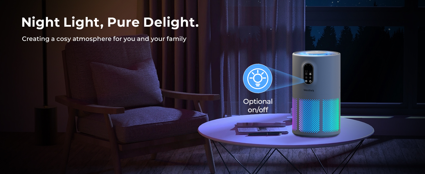home air purifiers with night light