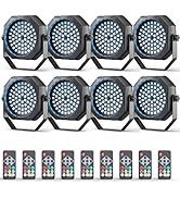 DazzlingStage Rechargeable Strobe Light, 60 LED RGB Mini Stage Light, 30W Battery Powered Strobe ...