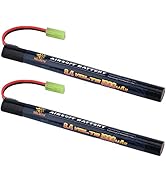 Melasta 2Pack 2/3A 8.4v 1600mAh Stick NIMH Airsoft Guns Battery Pack Compatible with Mini Tamiya ...